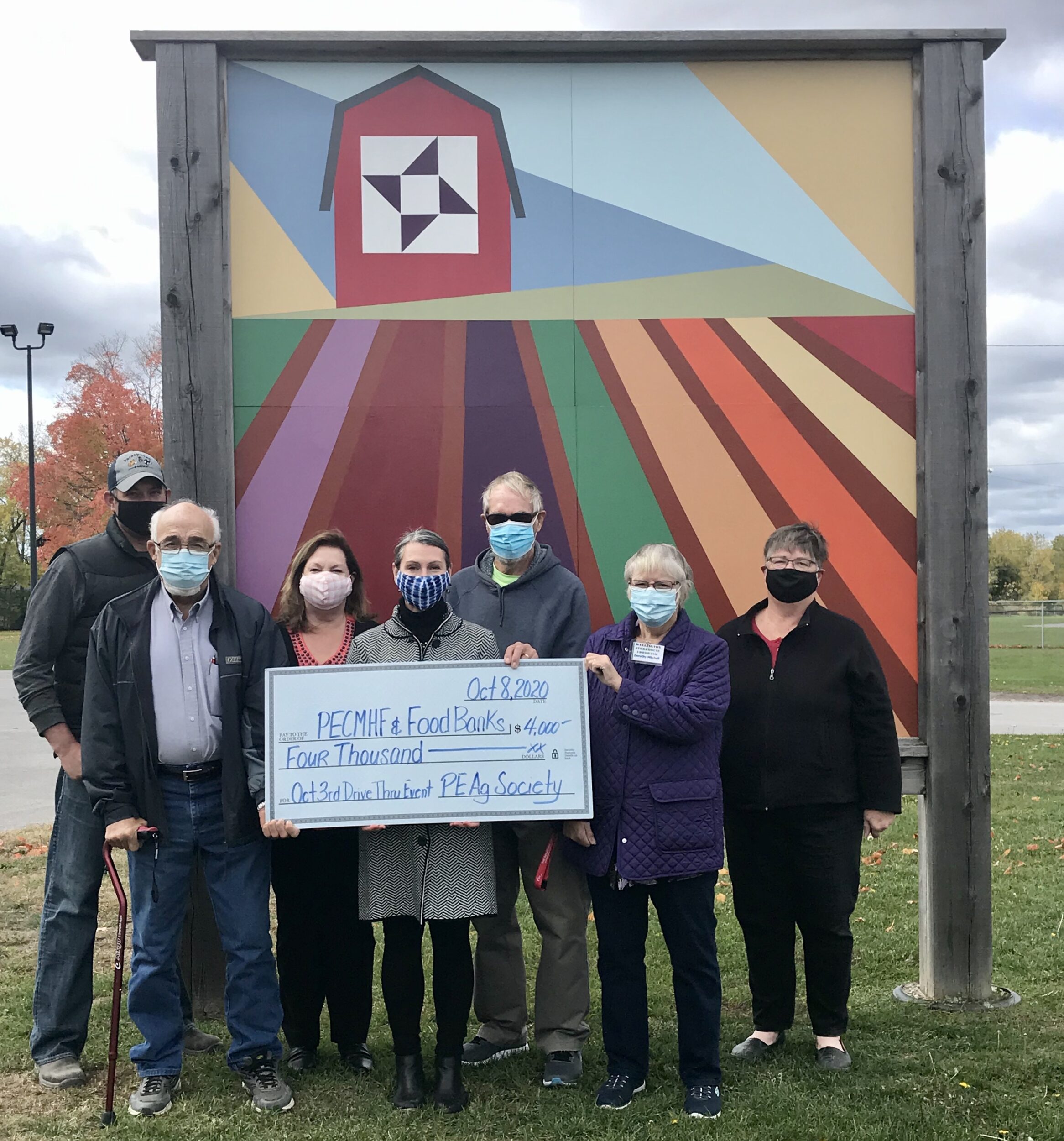 <p>The  Agricultural Society raised $4,000 for the PECMH Foundation and local food banks through donations at its drive thru festival at the Fairgrounds Oct. 3.  (Briar Boyce photo)</p>
