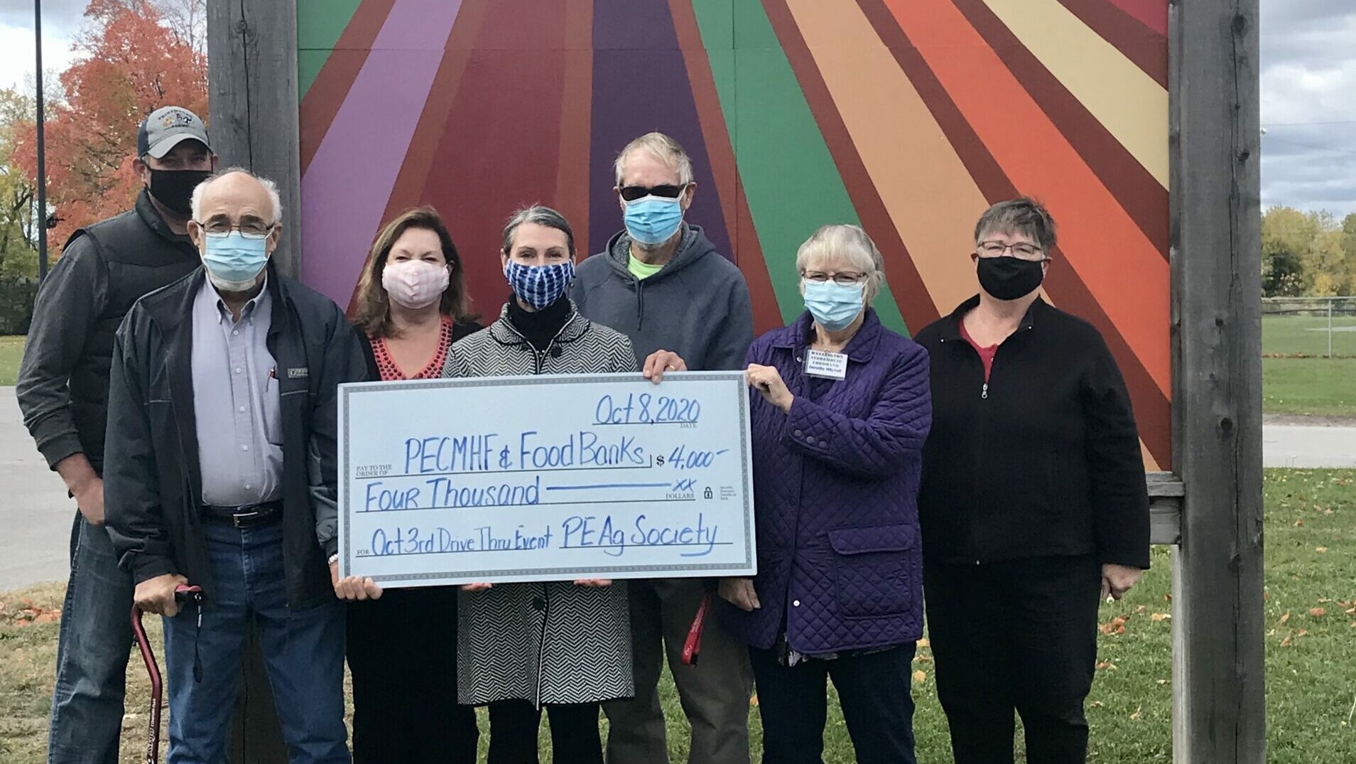 <p>The  Agricultural Society raised $4,000 for the PECMH Foundation and local food banks through donations at its drive thru festival at the Fairgrounds Oct. 3.  (Briar Boyce photo)</p>
