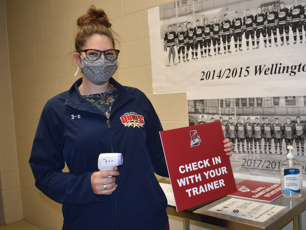 <p>Wellington Dukes athletic therapist and trainer Leah Toffelmire (Jason Parks/Gazette Staff). </p>
