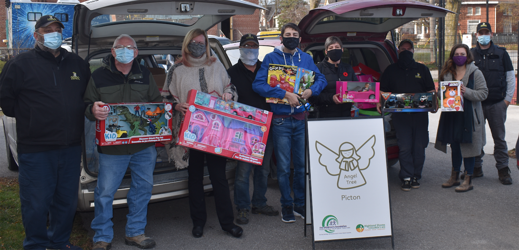 <p>GETTING IN THE CHRISTMAS SPIRIT Members of the team at The Taxi Guy delivered scores of new toys for the 2020 Angel Tree Campaign at Benson Hall on Thursday.  (Jason Parks/Gazette Staff)</p>
