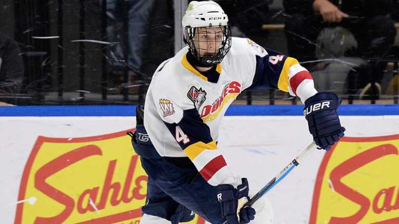 <p>GOING TO THE TOP- Wellington Dukes grad Ben Roger was picked 49th overall by the Ottawa Senators at the 2021 NHL Entry draft this weekend. (Shaun Muir/OJHL Images)</p>
