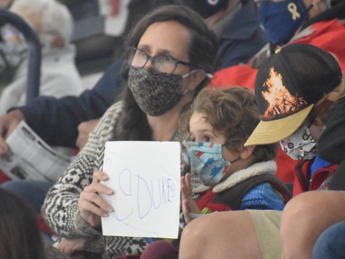 <p>GO DUKES GO! Anyone wishing to attend sporting events such as a Wellington Dukes hockey game will be required to show proof of their full vaccination.  (Jason Parks/Gazette Staff)</p>
