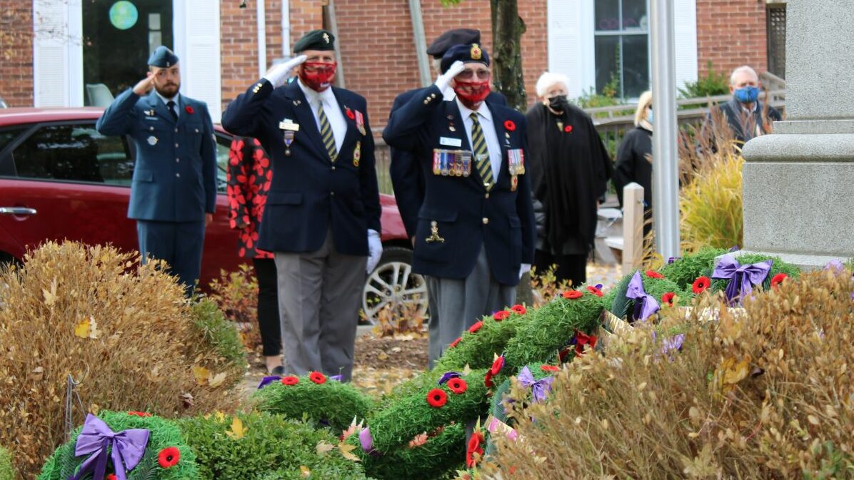 <p>TRIBUTE-A number of veterans paid tribute to those who served. (Sarah Williams/Gazette Staff)</p>
