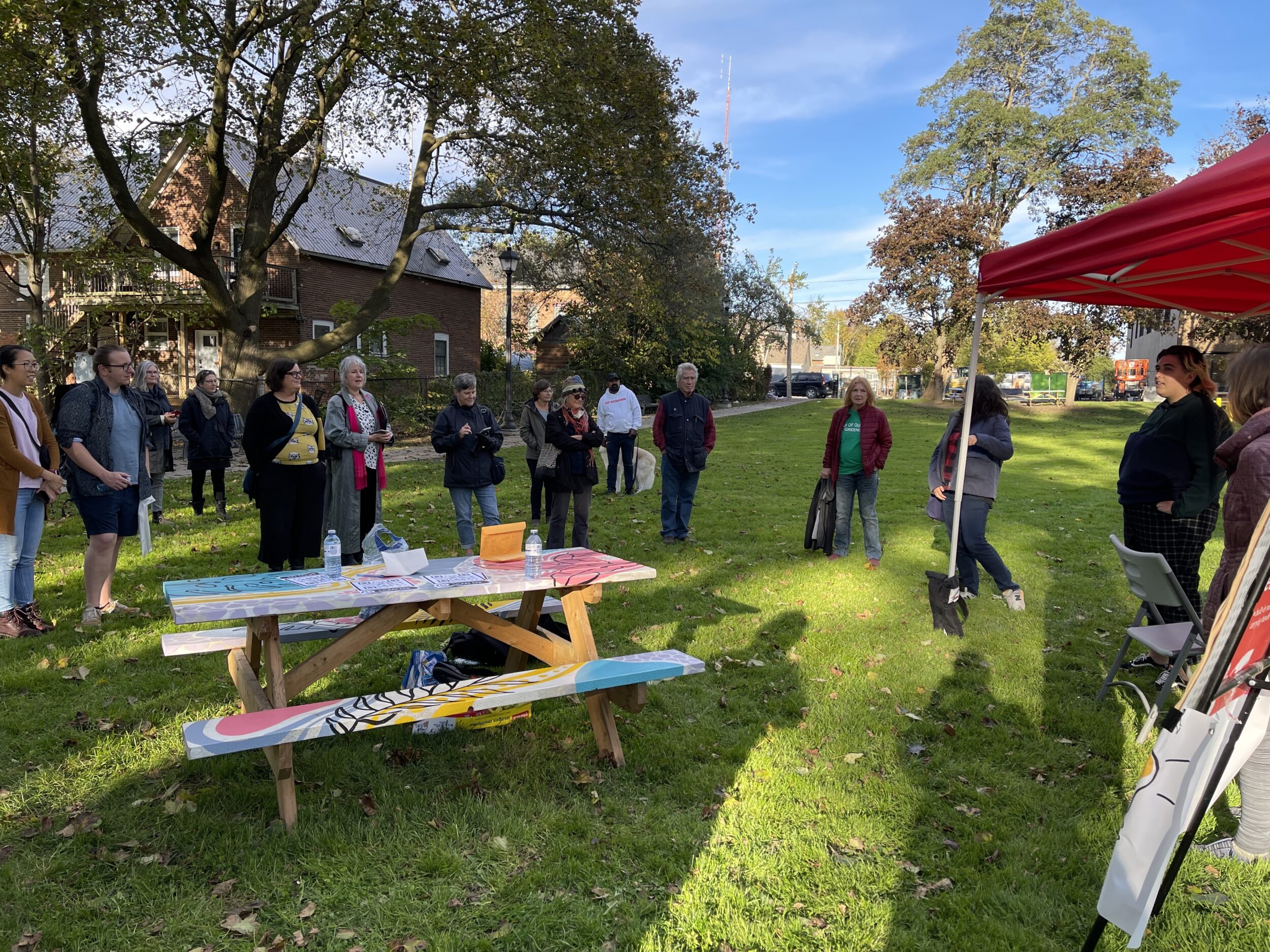 <p>Around two dozen people attended a Prince Edward Learning Centre organized meeting focussed on the struggles of finding housing in Prince Edward County. (Olivia Timm for the Gazette)</p>
