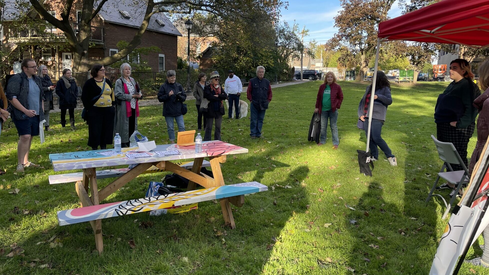 <p>Around two dozen people attended a Prince Edward Learning Centre organized meeting focussed on the struggles of finding housing in Prince Edward County. (Olivia Timm for the Gazette)</p>
