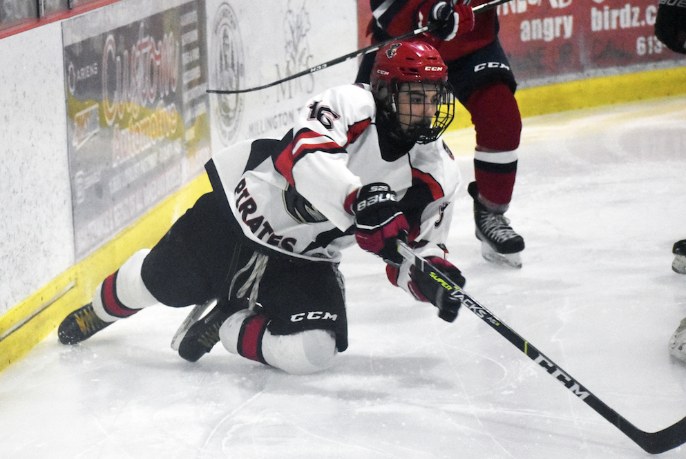 <p>Picton Pirate Owen Dever had three goals in two games this weekend. (Gazette Staff)</p>
