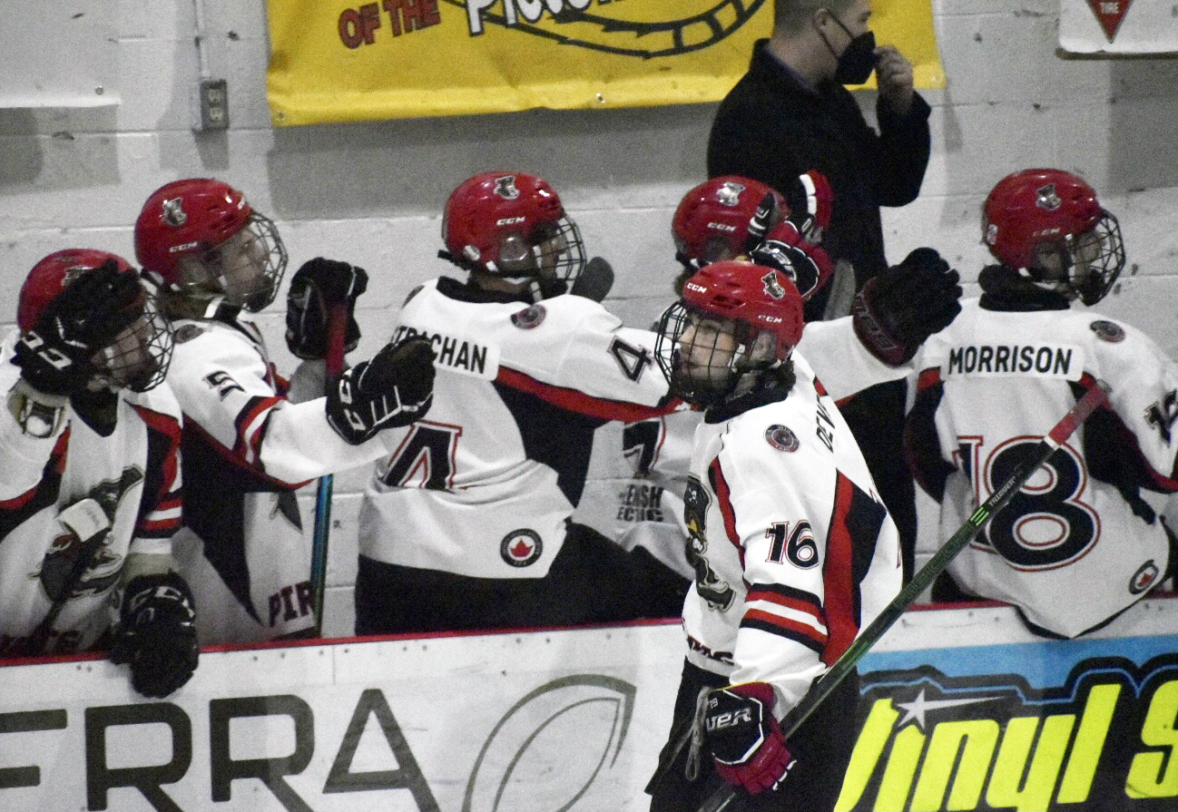 <p>Picton’s Owen Dever had two goals and an assist in Picton’s 4-0 win over Frankford Thursday.<br />
(Gazette Staff)</p>
