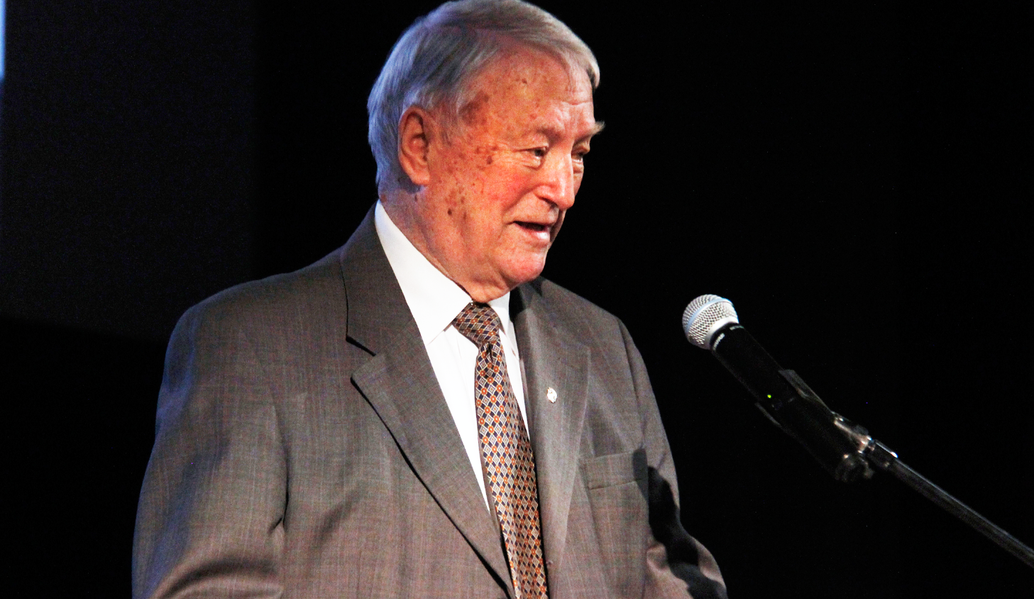 <p>Inaugural award recipient Leo Finnegan. (Desirée Decoste/Gazette staff)</p>

