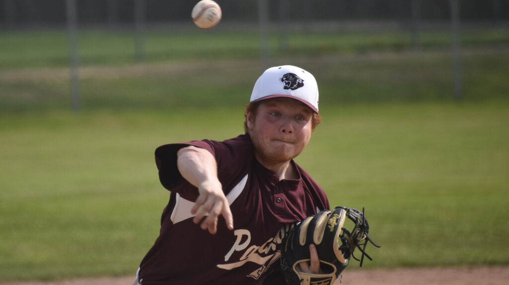 <p>STRONGARM  PECI’s Aiden Reddick was dominant in his three innings of work on Thursday, limiting the Eastside Ravens to one hit.   (Jason Parks/Gazette Staff)</p>
