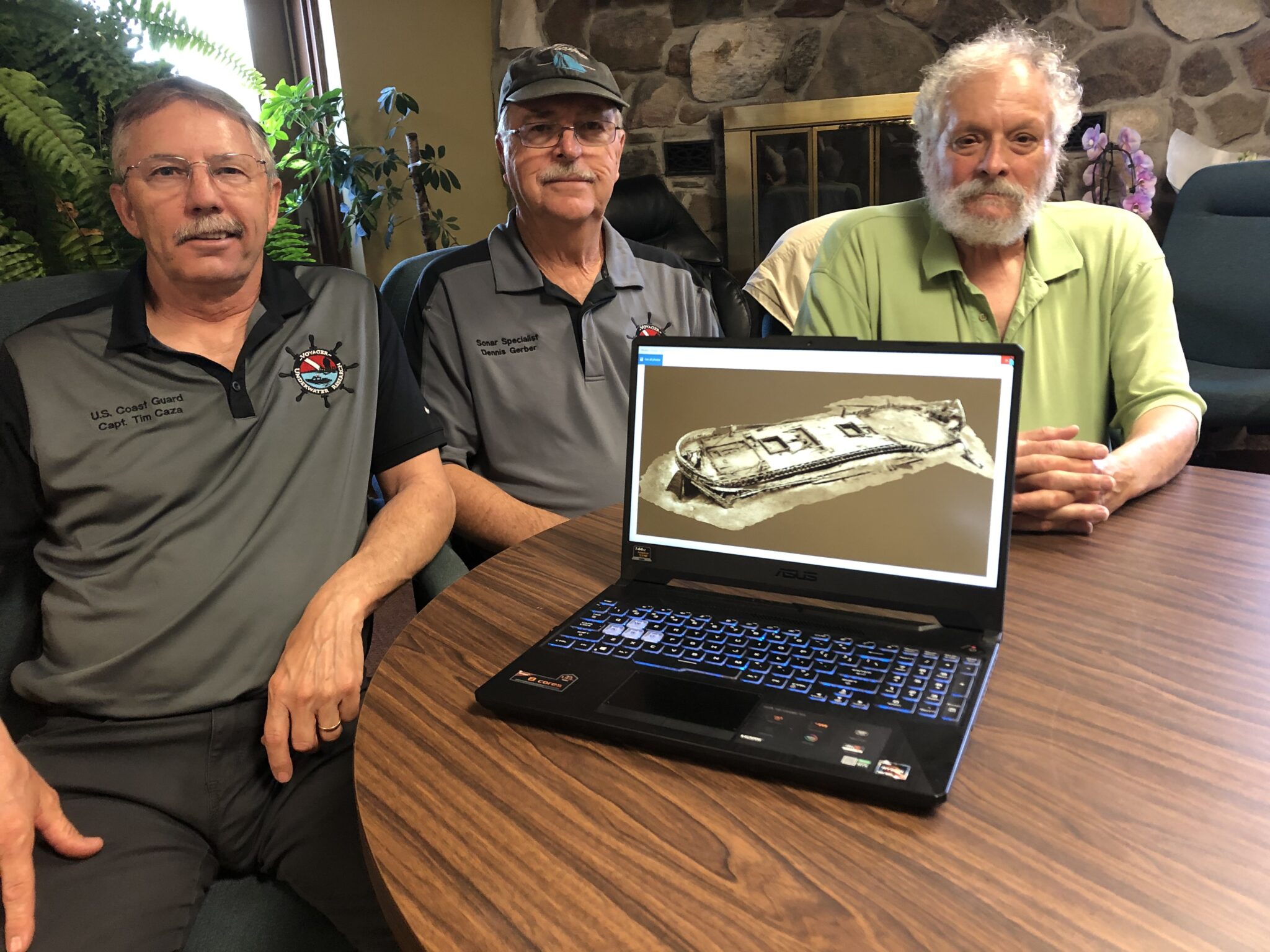 <p>GOING DEEP- Tim Caza, Dennis Garber and Kenn Feigelman are the forces behind Operation Vortex 2022, a search of the waters off Prince Edward County for undiscovered ship wrecks. (Jason Parks/Gazette Staff)</p>
