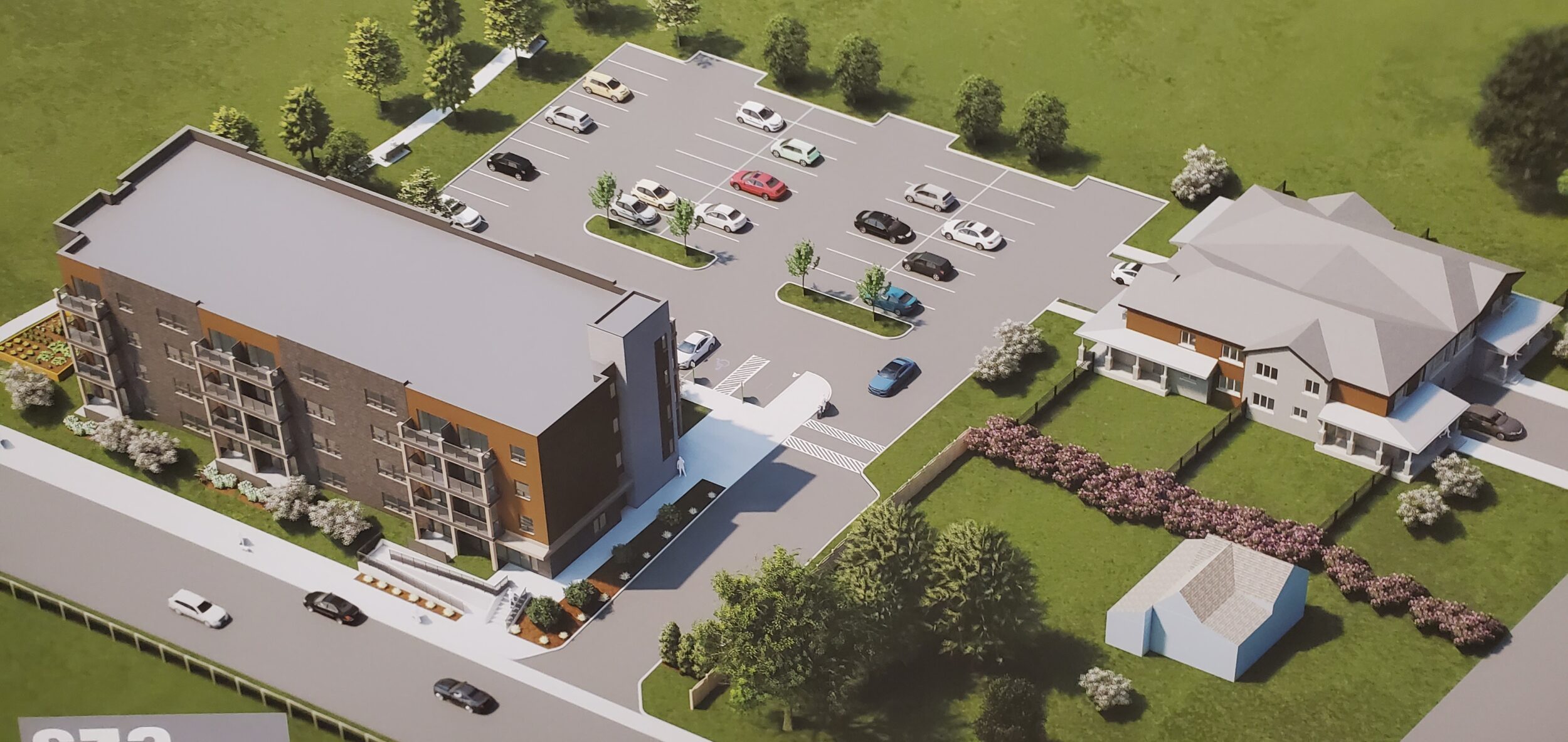 <p>MORE THAN A DREAM- An aerial rendering of the soon-to-be affordable housing project in Wellington (Shoalts and Zaback Architects Ltd.)</p>
