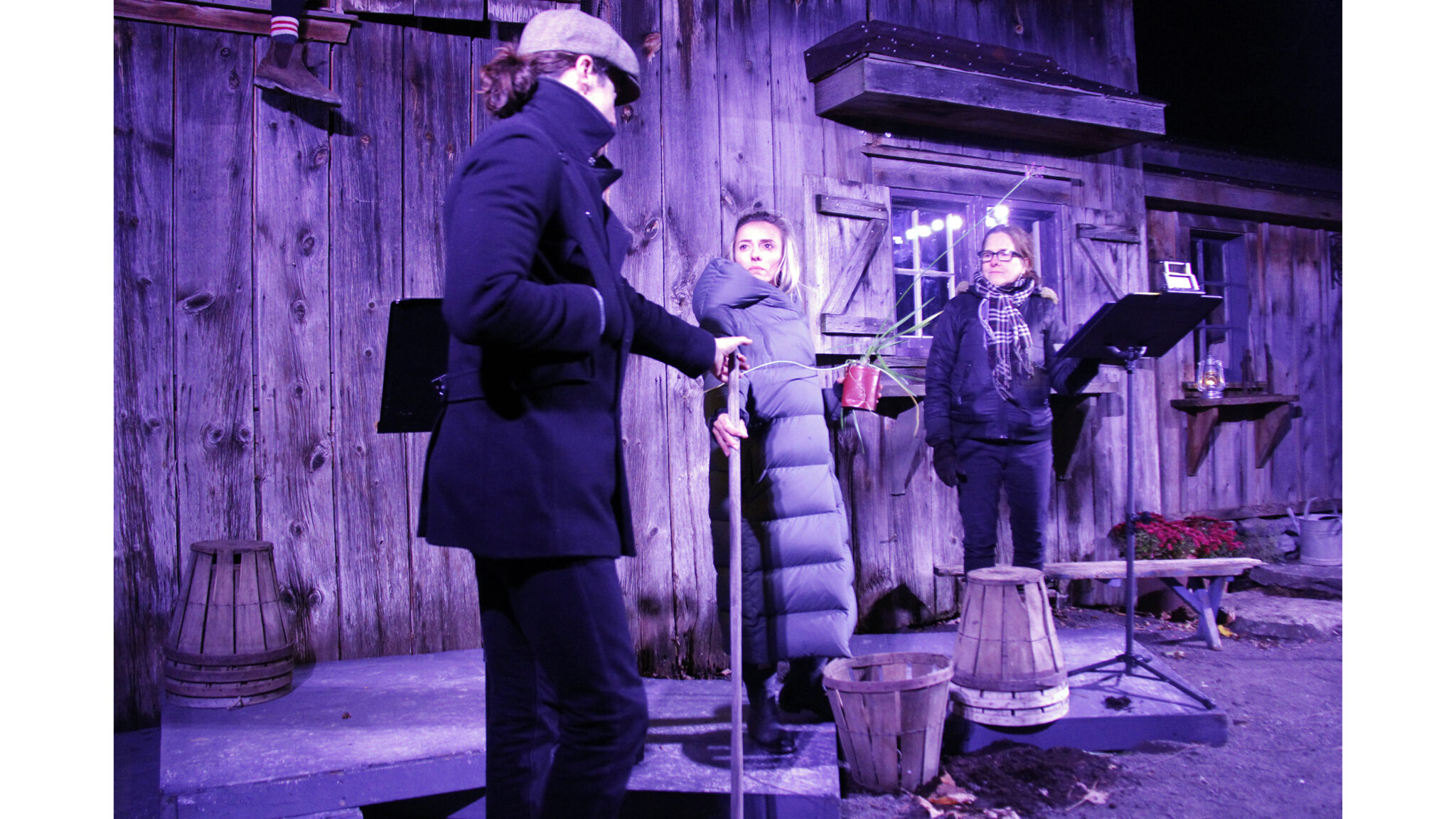 <p>Actors/actresses performing a dramatic reading of The Boxcar Cowboy November 2021.<br />
(Desirée Decoste/Gazette staff) </p>
