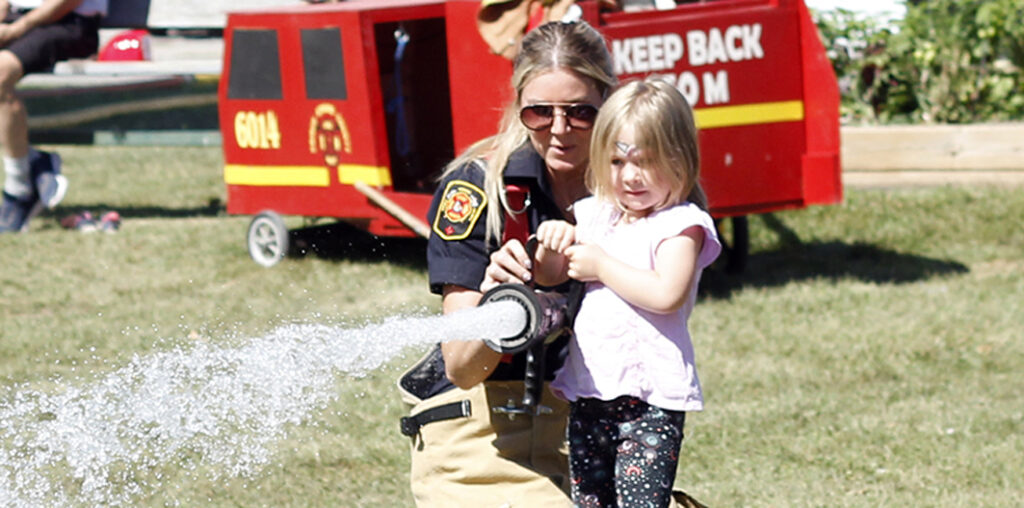 <p>FIRED UP Prince Edward County Fire & Rescue were offering hands on demonstrations at the 2022 Consecon Day event in the village. Around 400 people turned up at the day long community celebration.  (Desirée Decoste/Gazette Staff)</p>
