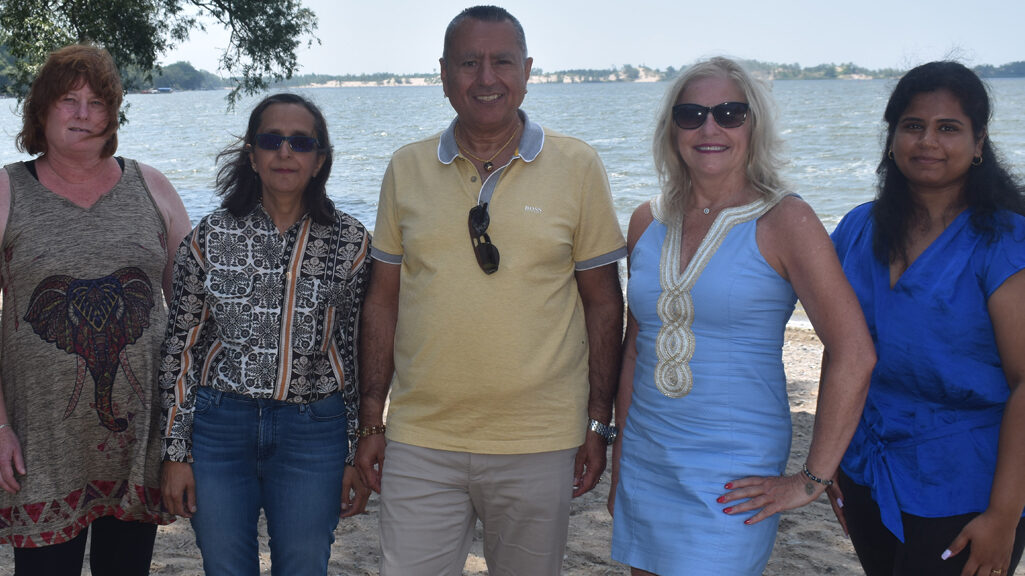 <p>A new era for Isaiah Tubbs Resort and Conference centre is dawning after a new company purchased the West Lake accommodations hub and restaurant. Pictured from left are Tubbs Special Events and Sales Manager Sarah Clark, Rani and Sunil Mehan of West Lake Beach Incorporated, Rosa MacLeod  of Royal LePage Signature and khushboo Parmar of the Mehan Group.  (Jason Parks/Gazette Staff)</p>
