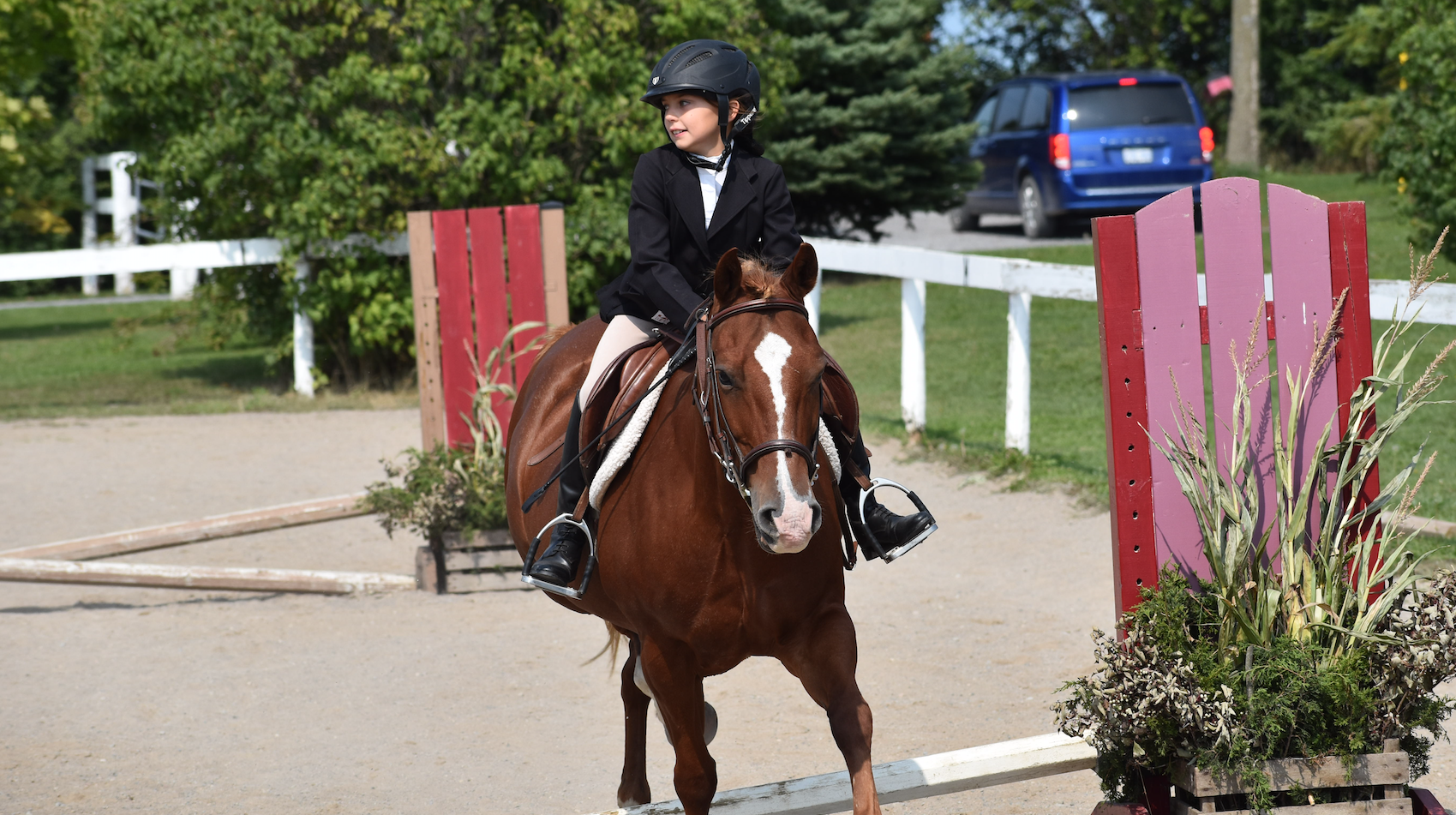 <p>Rosalie Rosborough and Goldilocks compete in the Hadherway Fames Hunter Hack Show Sept. 17. (Jason Parks/Gazette Staff)</p>
