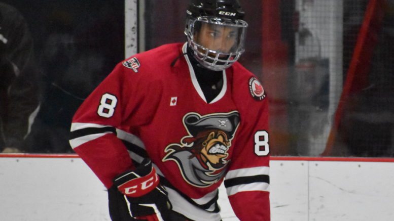 <p>Picton’s Rheydan McCoy set up a goal in his Pirates debut Thursday night. (Gazette Staff)</p>
