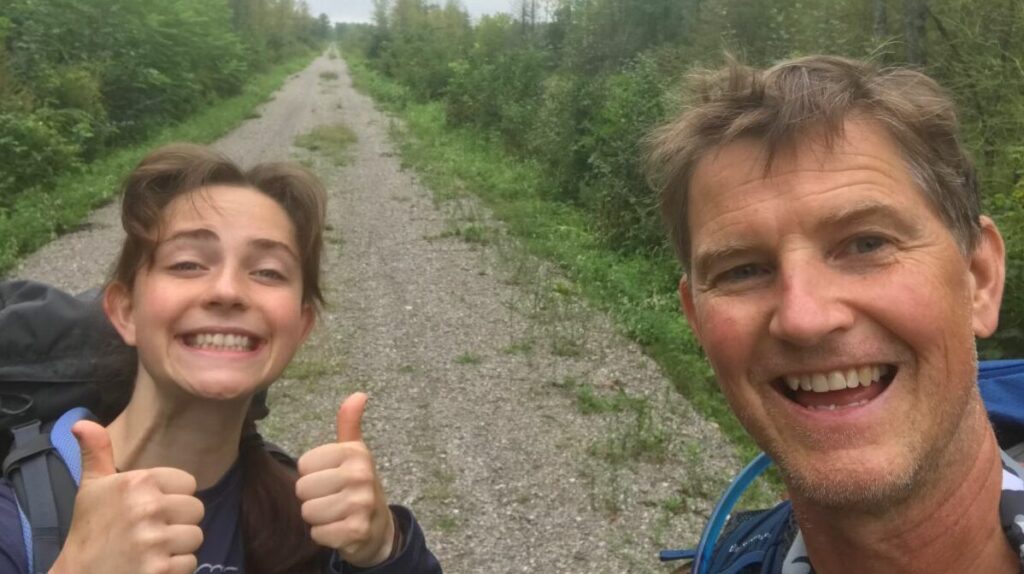 <p>Authors Sarah and Tim Johnson near Otter Lake on their 237.7 km trek between Ottawa and Picton. (Submitted photo)</p>
