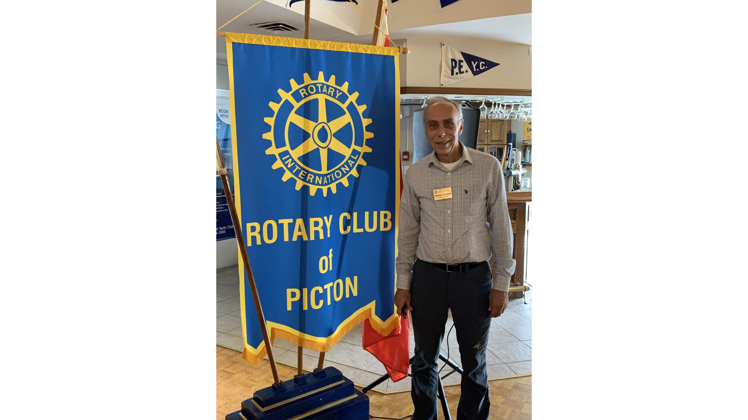 <p>Steve Rutledge of the Rotary Club of Whitby Sunrise spoke to The Rotary Club of Picton at the Prince Edward Yacht Club Tuesday concerning the work the club has been doing in Laos. (Submitted photo)</p>
