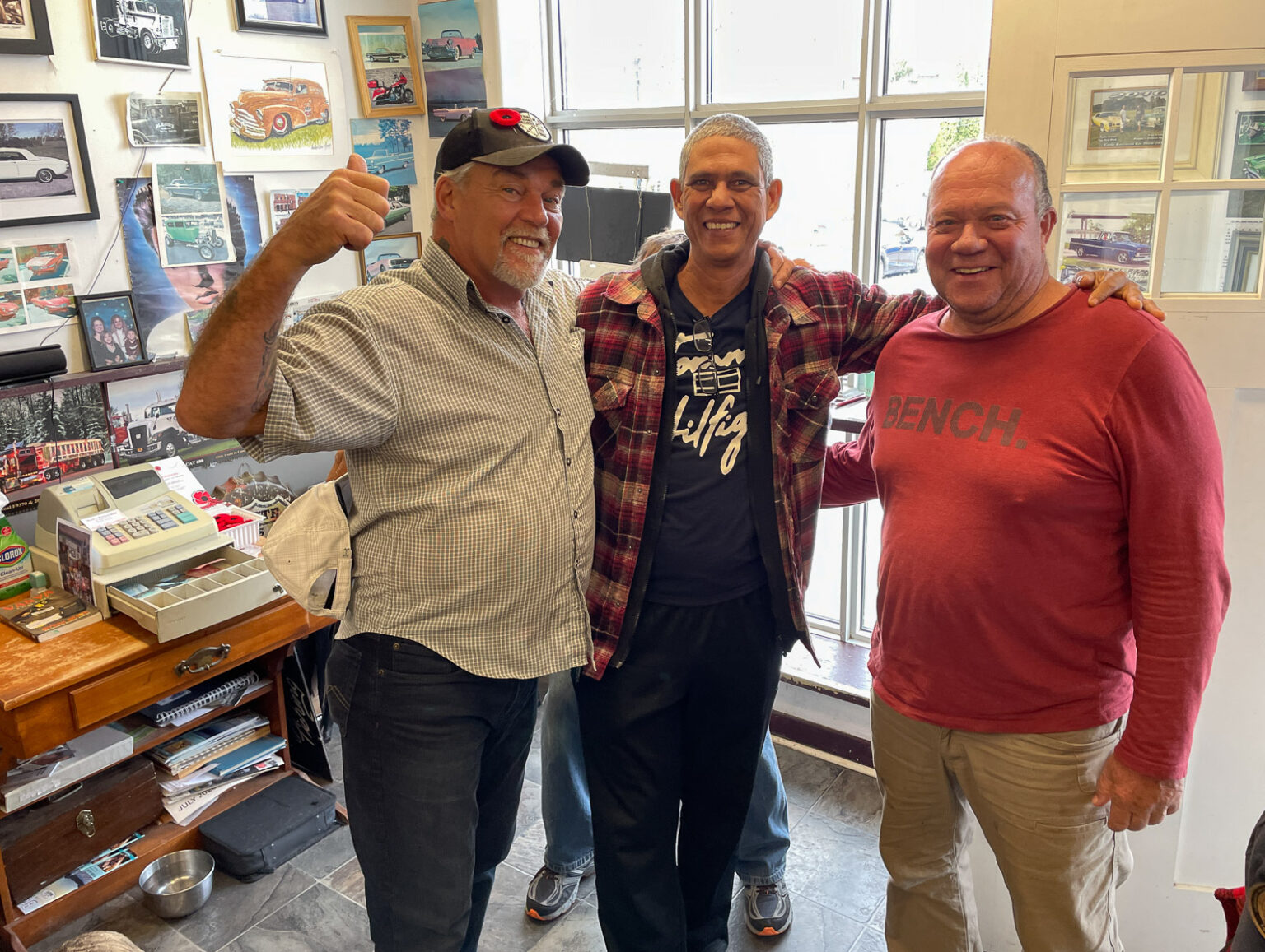 <p>Local barber Mark Redmond, Cuban refugee Jorge Ramirez-Quiala and his sponsor Gordon Amos at Redmond’s shop in Picton. Jorge came to Canada seeking asylum by way of the Roxham Road  crossing point in Saint-Bernard-de-Lacolle, Quebec. (Phil Norton for the Gazette) </p>
