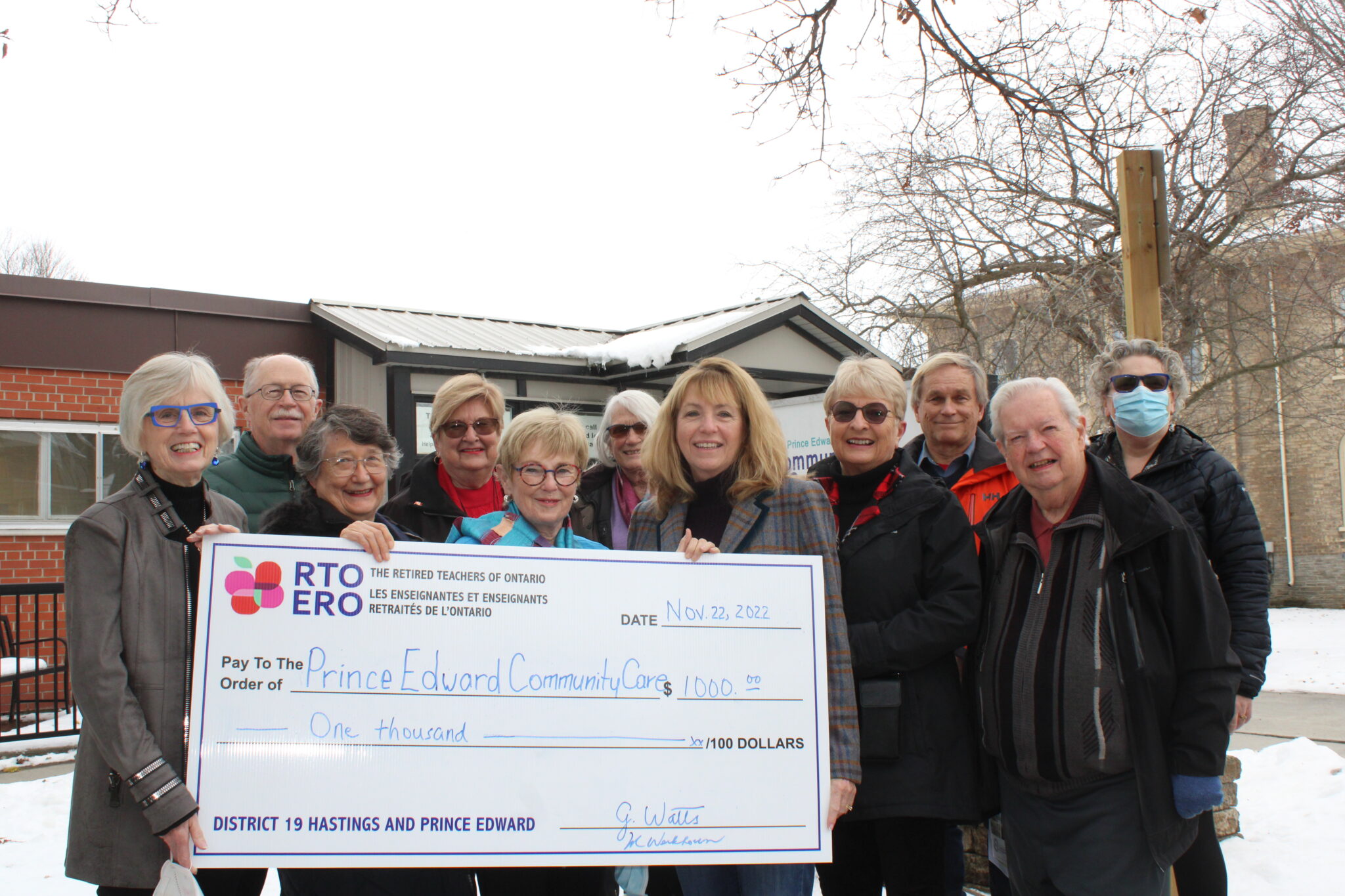 <p>A SILVER LINING- (Back Row, L-R) Gerry Watts, District President RTO/ERO, Sheila Van Soelen, Member of District 19, Pronica Janikowski, PEC Community Care Director, David Fox, District 19 Member and PEC Community Care Director, Debbie MacDonald Moynes, Executive Director at PEC Community Care, (Front Row, L-R) Margaret Werkhoven, District Secretary and past PEC Community Care Chair, Phyllis Davis, Member, Diane Turrall, District Treasurer, MaryLynn Lester, Secretary at PEC Community Care, Barb Proctor, Chair of the PEC Community Care Board, George McNabb, Member (Sarah Williams/Gazette Staff).</p>
