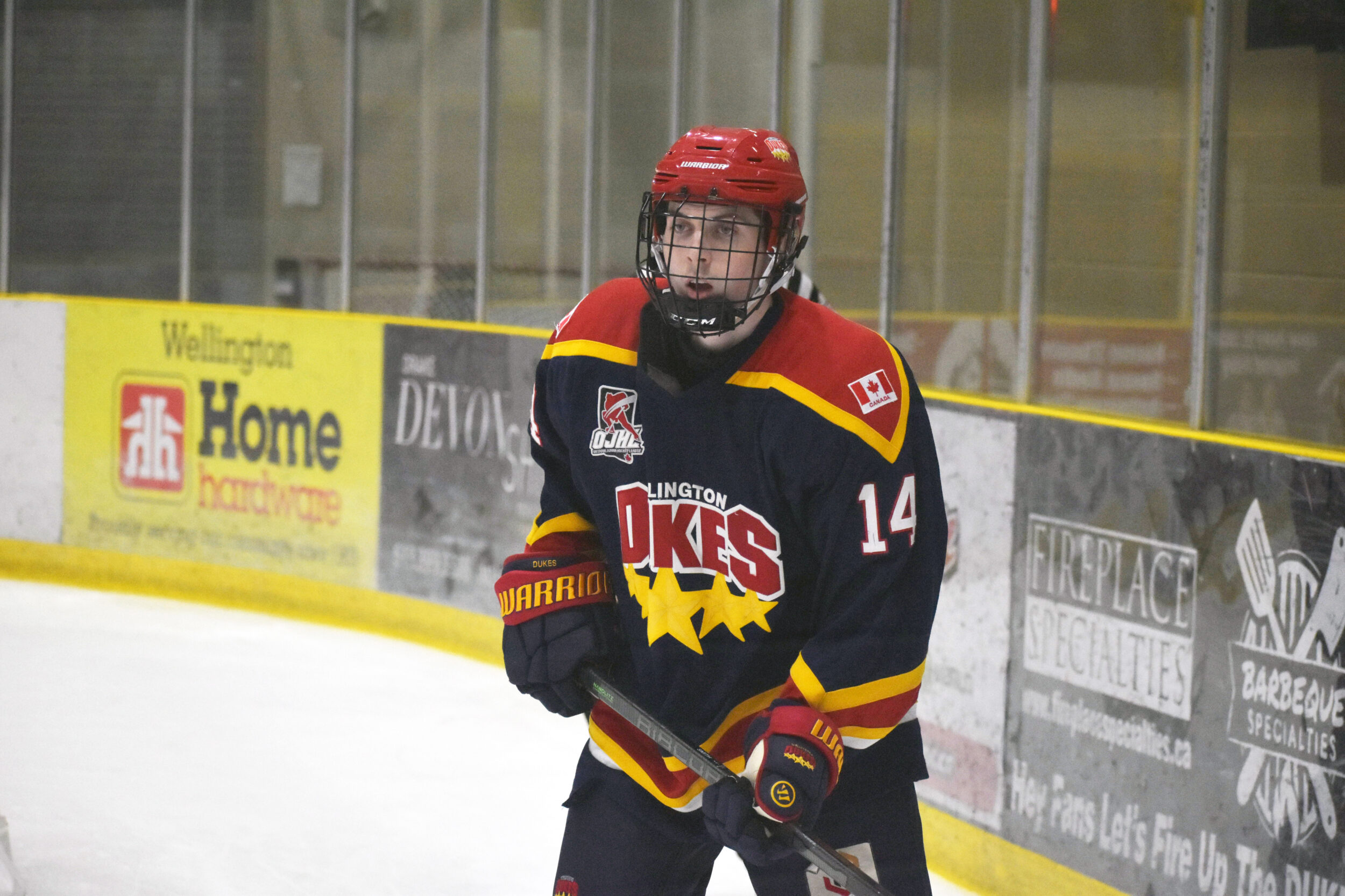 <p>Ryan Smith scored his second straight Hasty P’s Cup game winning goal Sunday night in Trenton. (Jason Parks/Gazette Staff)</p>
