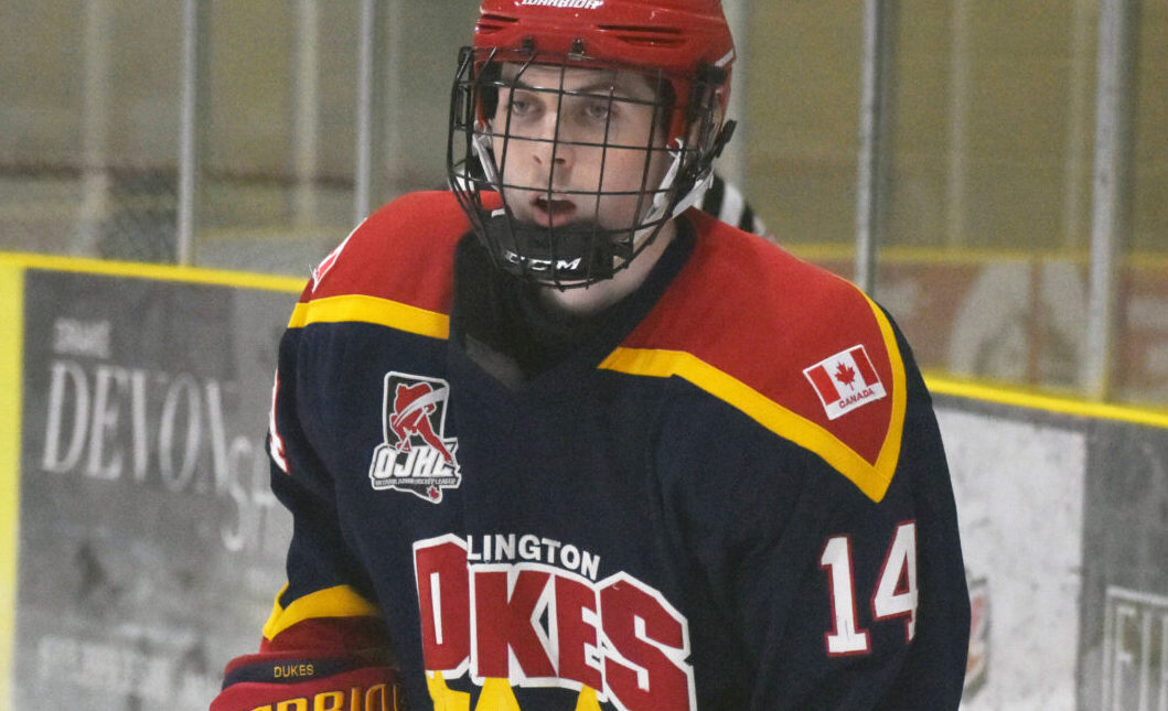 <p>Ryan Smith scored his second straight Hasty P&#8217;s Cup game winning goal Sunday night in Trenton. (Jason Parks/Gazette Staff)</p>
