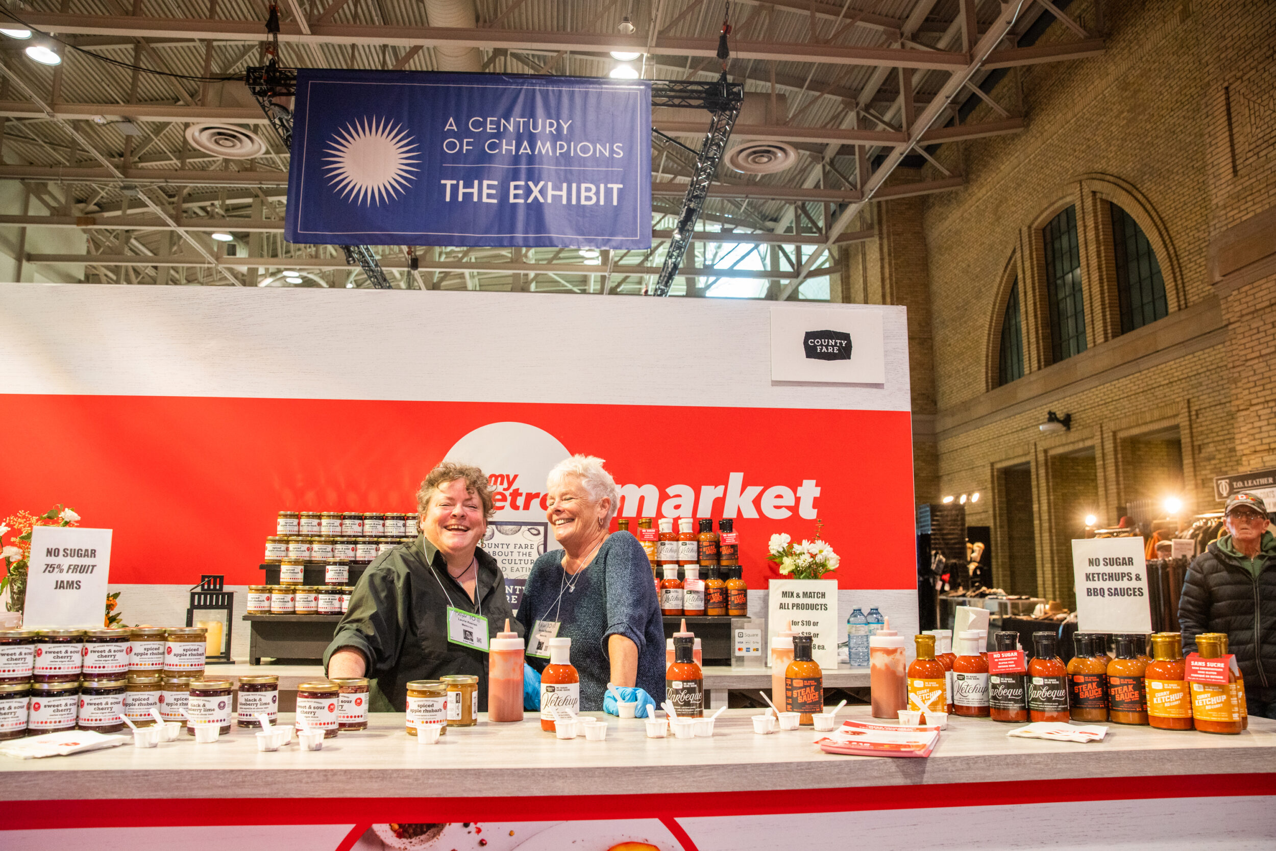<p>(Right) Naneen Keenan along with her sister Laurie Keenan at the Metro Locally Sourced booth at the Royal Winter Fair earlier this month. (Submitted photo)</p>
