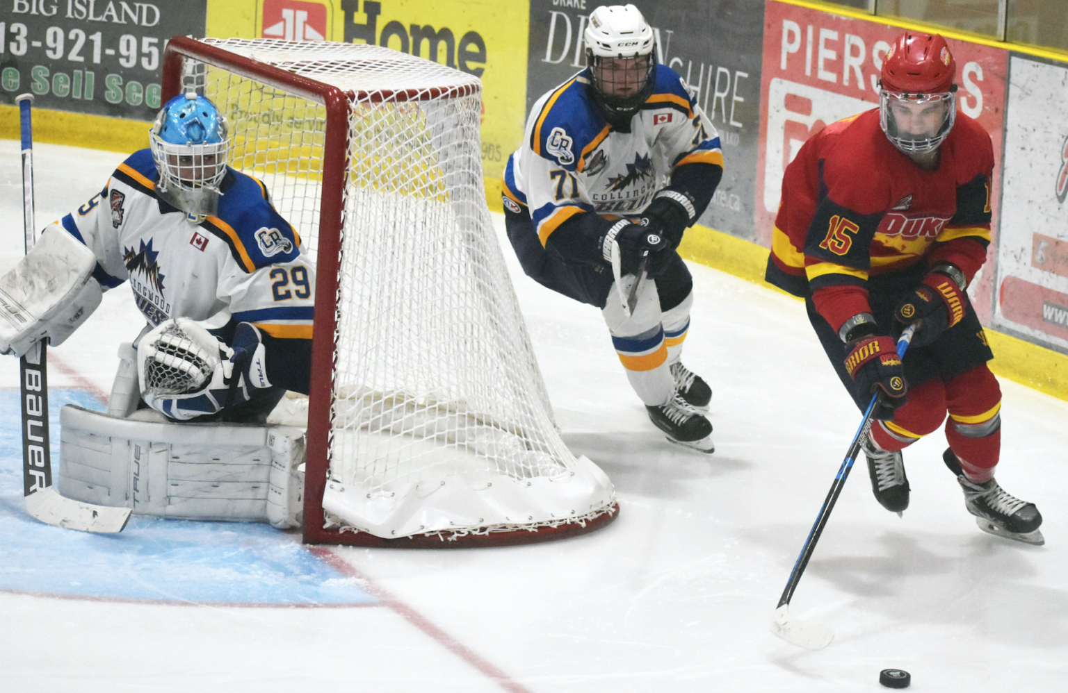 <p>Barrett Joynt had two goals to help propel the Wellington Dukes to a 5-1 win over Markham Dec. 20th.(Jason Parks/Gazette Staff) </p>
