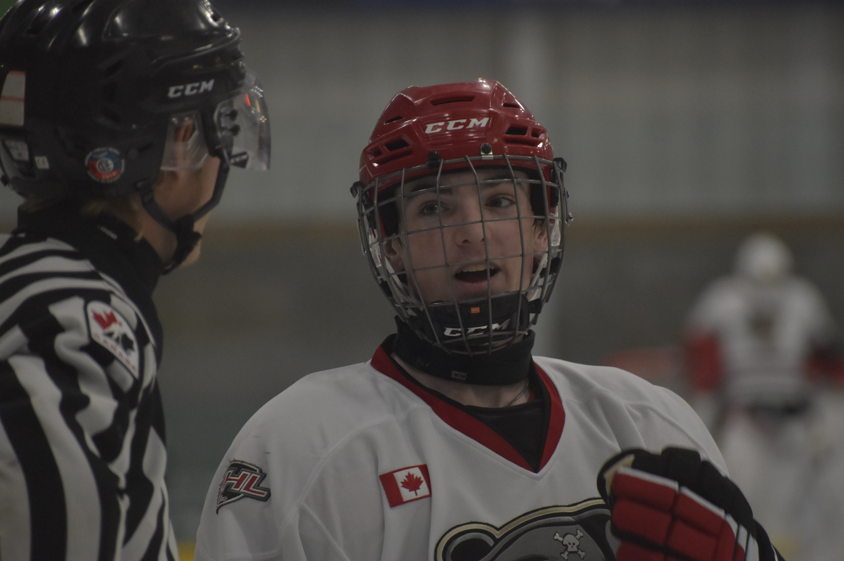 <p>Cole Stevenson had a pair of goals for the Picton Pirates in a 5-5 tie in Napanee Friday. (Jason Parks/Gazette Staff)</p>

