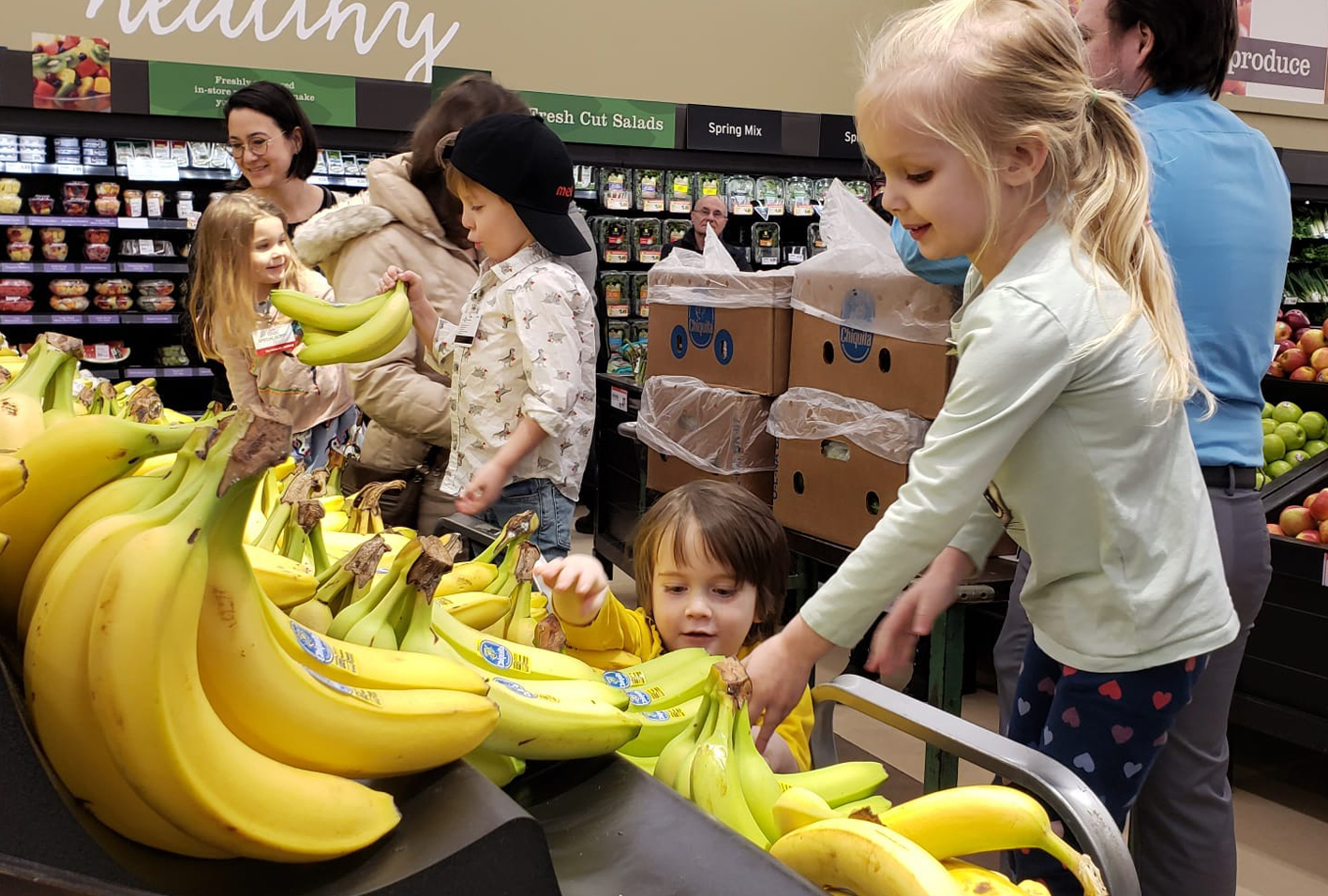 <p>There isn’t any birthday party like a Metro Picton Birthday party! (Centre) Lav Goldfarb turned four this weekend with help from his friends Jacob and Emilia at the Picton grocery store. (Submitted Photo)</p>
