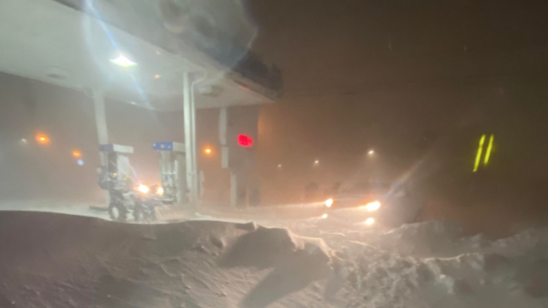 <p>The view from the parking lot of a Picton gas station on Christmas Eve. (Matt Crawford photo)</p>
