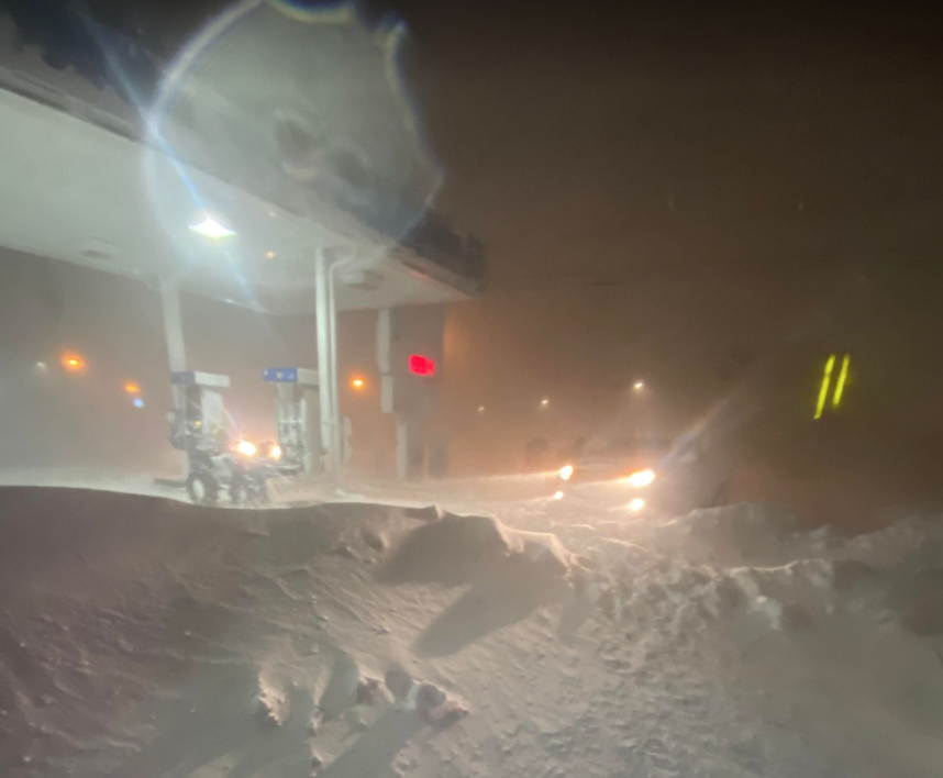 <p>The view from the parking lot of a Picton gas station on Christmas Eve. (Matt Crawford photo)</p>
