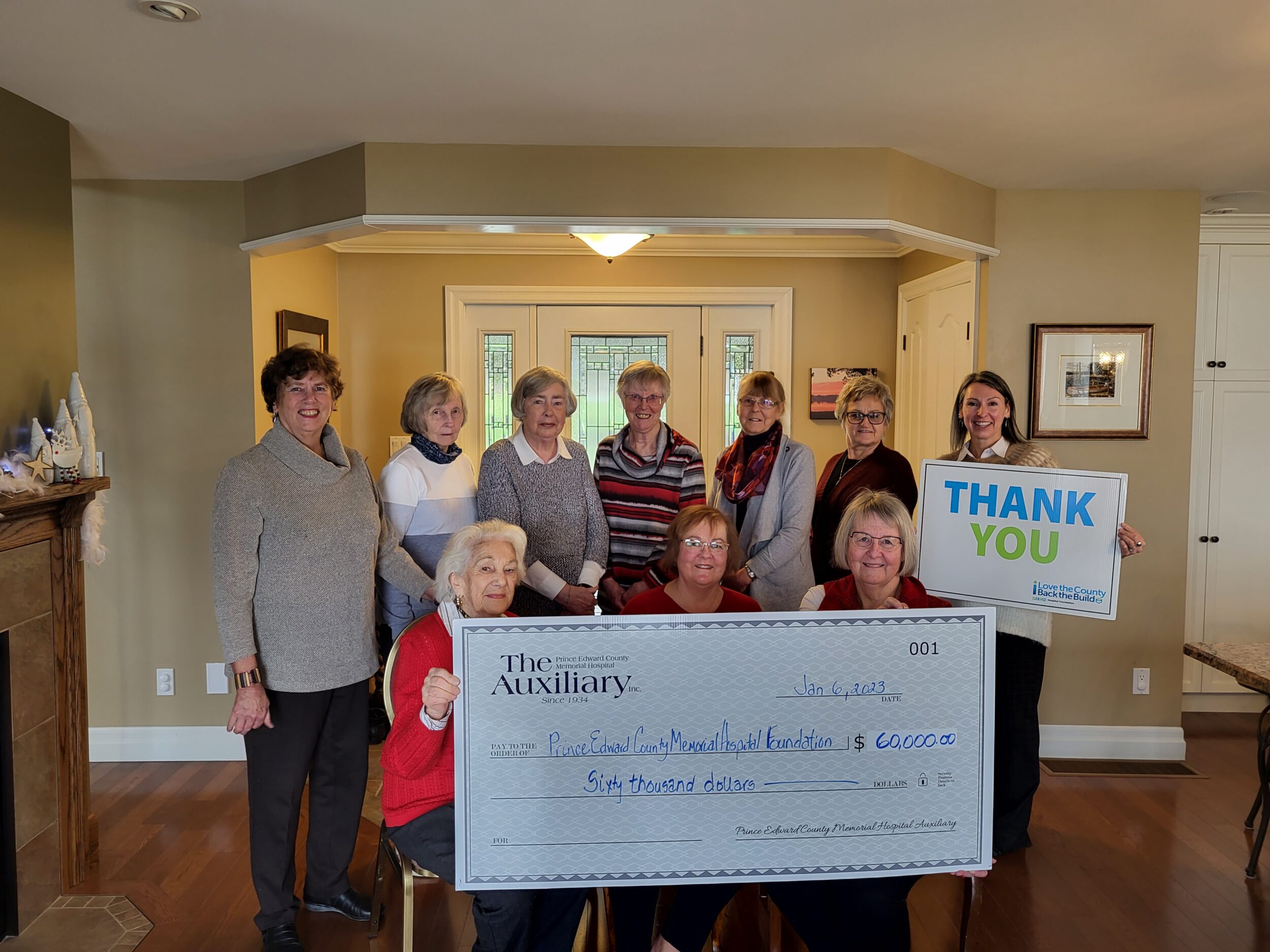 <p>The 2022 Festival of Trees event was a rousing success. Pictured at a recent cheque presentation are from left back row: Auxiliary volunteers Judy Anderson; Marg Wright; Sue Law; Denise Linnett; Carol Harvey; Kim Harrington and Shannon Coull, executive director of the PECMH Foundation.<br />
At front: Auxiliary volunteers Mary Leyendeckers; Liz Jones and Pat Evans. (Submitted Photo)</p>

