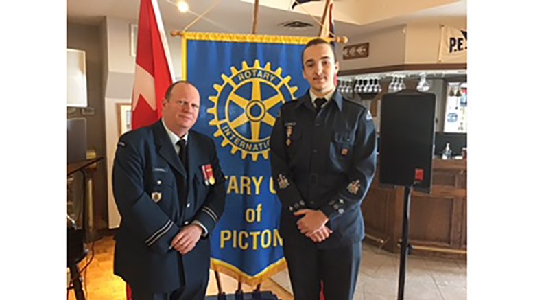 <p>(left) Captain Mike Campbell and (right) Warrent Officer Liam Young. (Submitted photo)</p>
