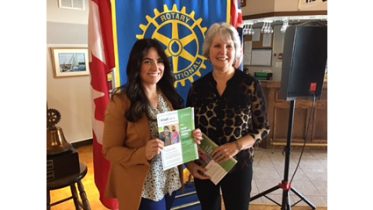 <p>HARD FACTS (left) Dominique Jones, executive director for The County Foundation and (right) Anne Van Vlack, Vital Signs Coordinator and Community Engagement person for The County Foundation spoke to The Rotary Club of Picton on Tuesday at their 29th meeting of the 2022-2023 Rotary year. (Submitted photo)</p>
