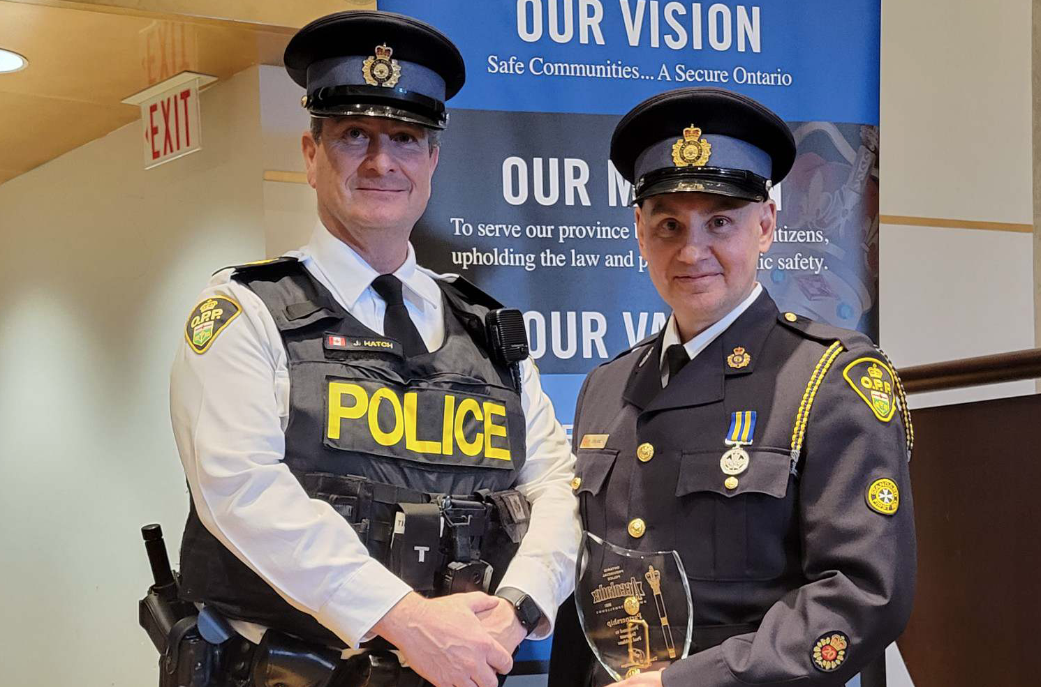 <p>Detachment Commander Staff Sergeant John Hatch and Sgt. Paul Leblanc. (Submitted Photo)</p>
