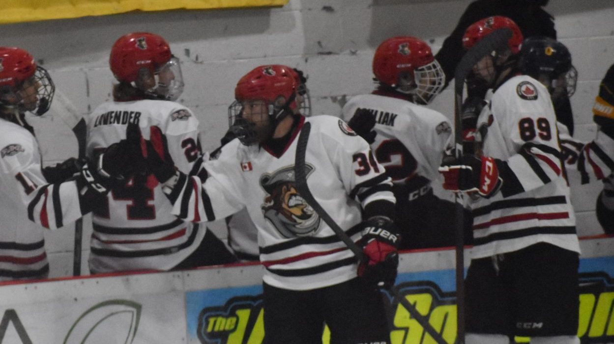 <p>Picton’s Nate Woods had the overtime winner on Tuesday night to lift Picton to a 5-4 victory over visiting Amherstview. (Gazette Staff)</p>
