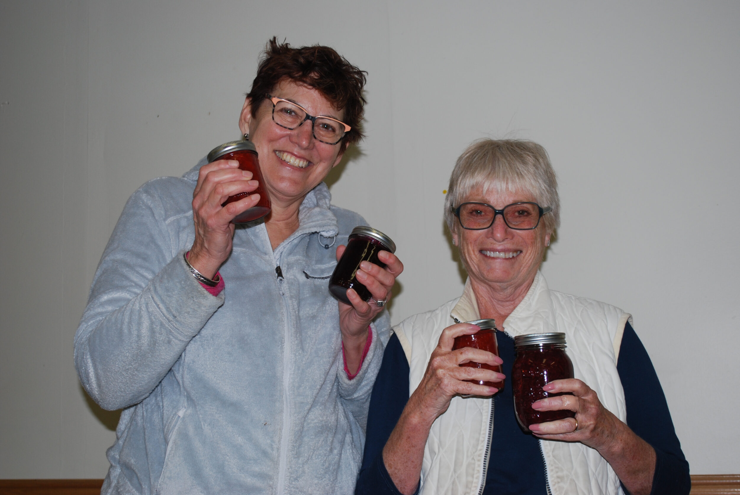 <p>Perfectly Preserved’s Laura Bryan and Jane Winwood pack up jars of just-made jams and jellies ready for the Mothers’ Day market in Picton. (Submitted Photo)</p>
