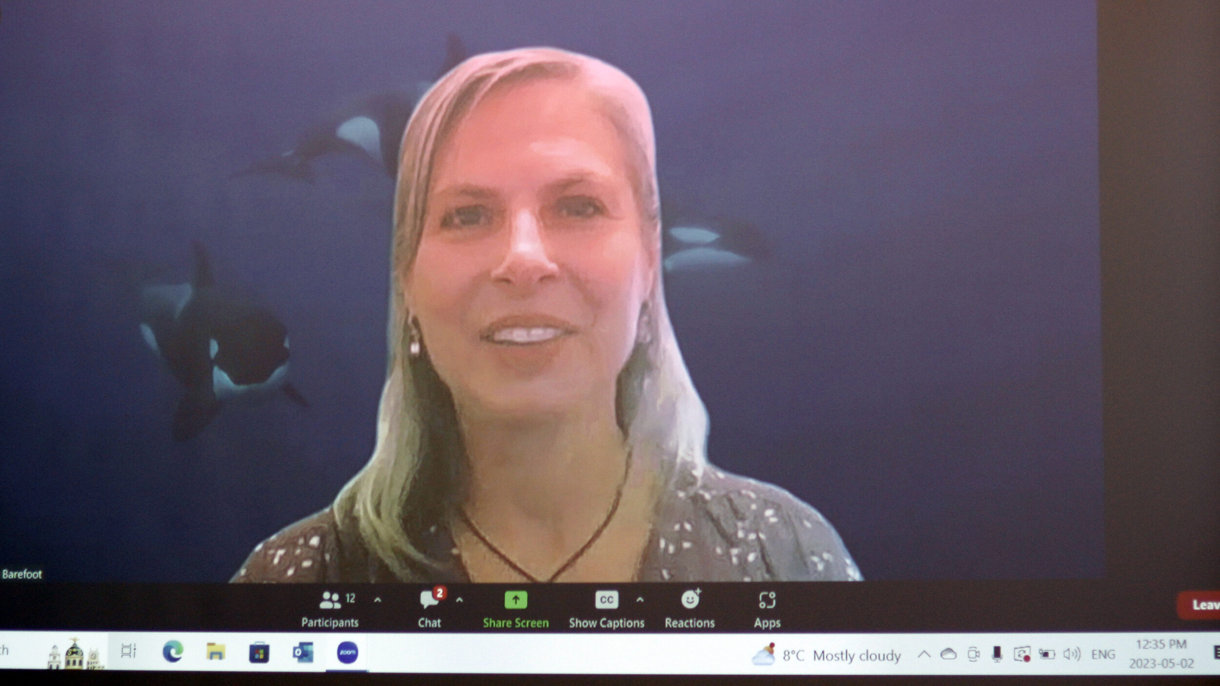<p>Natalie Barefoot – Senior Attorney with Earthjustice and Executive Director of Cet Law, spoke to the Picton Rotary Club about the affects of climate change on whales at the Prince Edward Yacht Club in Picton last week. (Desirée Decoste/Gazette staff)</p>
