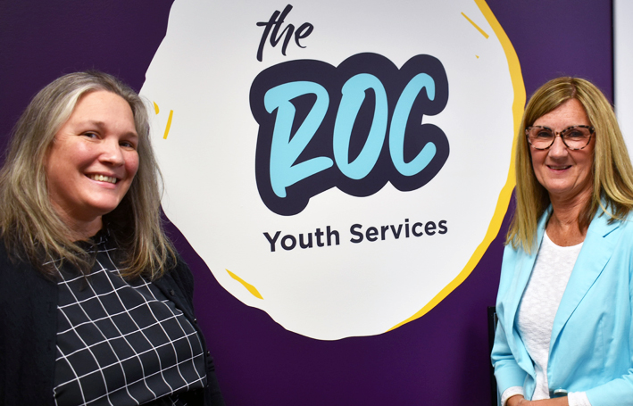 <p>FRESH LOOK (From Left) theRoc Chair Alison Kelly and Executive Director Darlene Thompson unveil new branding for the local youth organization.  (Jason Parks/Gazette Staff)</p>
