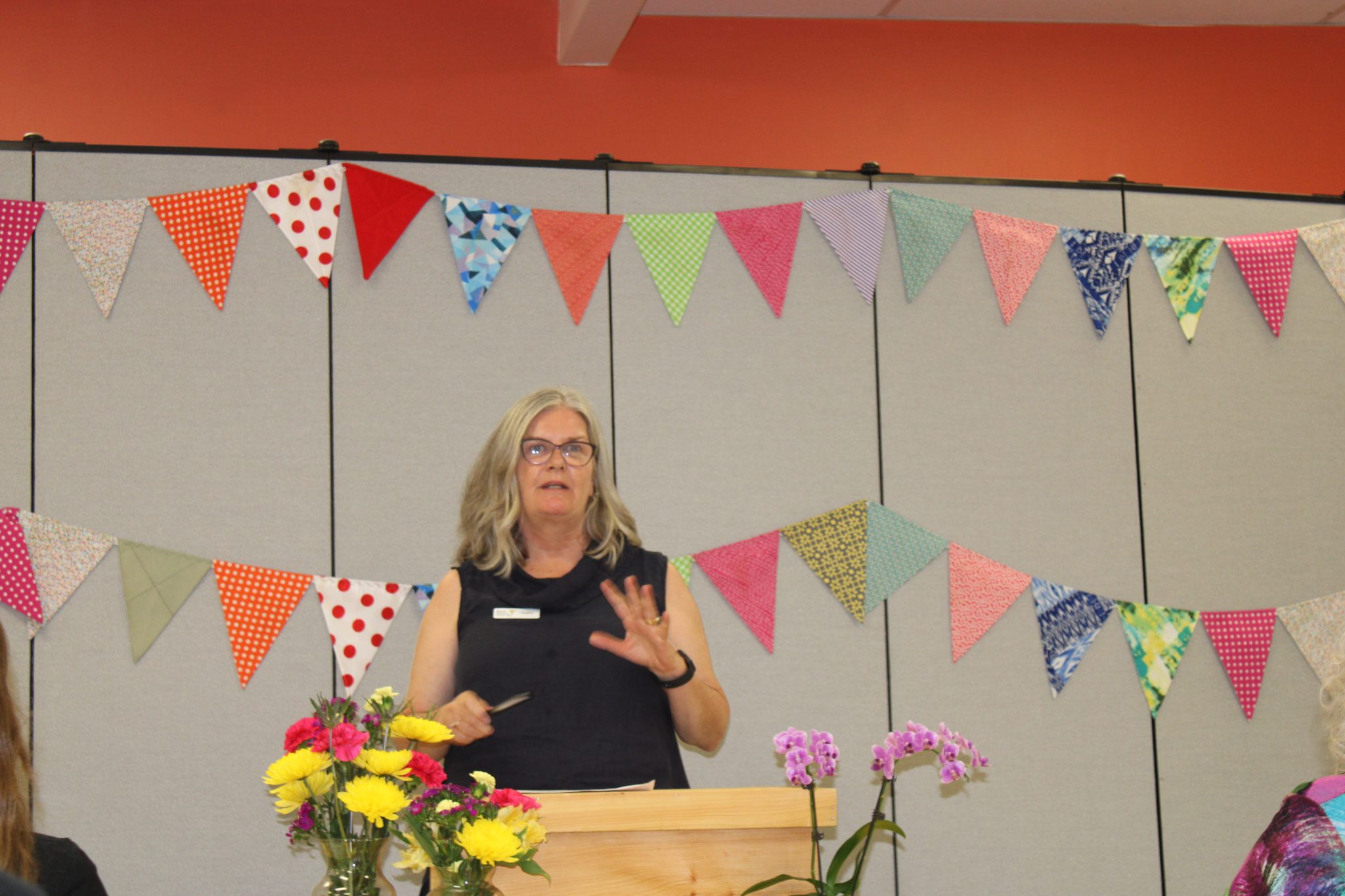 <p>DOORS ARE OPENED-Kathy Kennedy speaks during PELC’s annual AGM. (Sarah Williams/Gazette Staff)</p>
