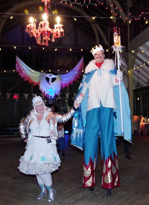 <p>LET THERE BE LIGHT- (L-R) Krista Dalby, Artistic Director of DOI and artist Mile Murtanovski, take part in the Firelight Lantern Festival, just one of many events offered by the arts organization. (Submitted Photo)</p>

