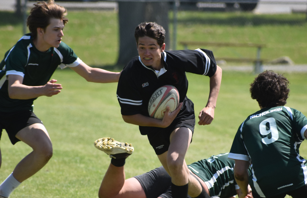 <p>ON TO OFSAA PECI Panther Draeden Hymus  scored a late try against the IE Weldon Wildcats to help his team into the COSAA finals. While PECI were denied in Central Ontario rugby championships, the club earned a birth in the OFSAA tournament. (Jason Parks/Gazette Staff)</p>

