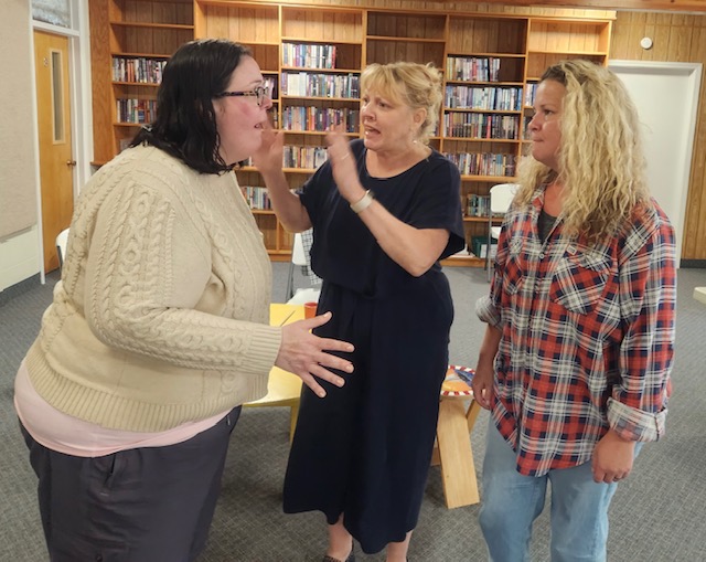 <p>Trisha Lawson, Lenni Stewart and Hilary Fennell star in The Gravitational Pull of Bernice Trimble later this month at Mt. Tabor Playhouse. (Submitted Photo)</p>
