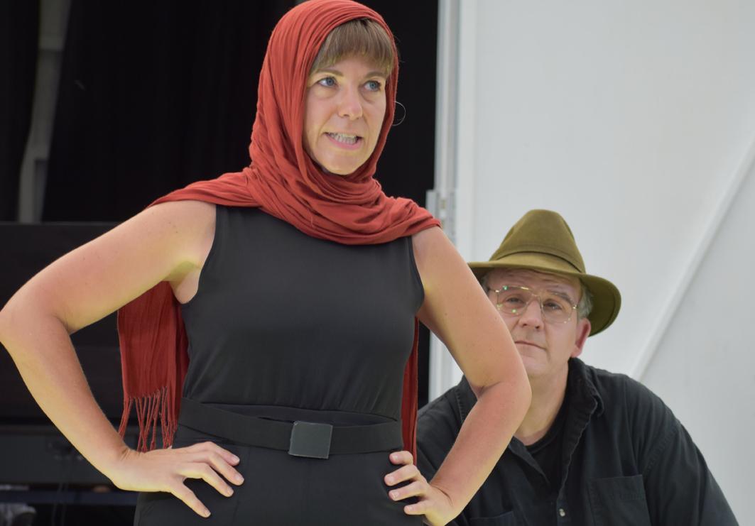 <p>GOING BACK  (From Left) Sarah Kirby and David Burns star as Elizabeth and Ted in Conrad Beaubien’s Back of Hoards Station. The local author and playwright has brought back his 2014 dramatic comedy as part of Station Road Arts Collective’s 2023 Roulant Theatre season  (Jason Parks/Gazette Staff)</p>
