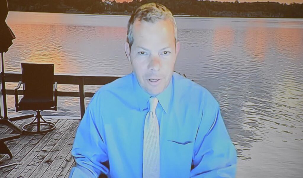 <p>IMPASSIONED  Attorney and part time Prince Edward County resident Ryan Wallach made an emotional deputation to Prince Edward County Council Tuesday, imploring municipal government to take Picton Terminals to the Ontario Superior Court of Justice regarding who has jurisdiction over the port operation. (Jason Parks/Gazette Staff)</p>
