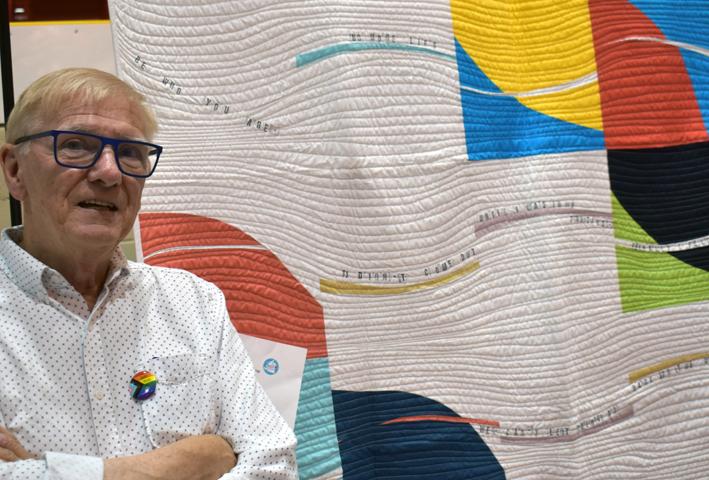<p>Bill Stearman of the Quinte Modern Quilt Guild. (Jason Parks/Gazette Staff)</p>
