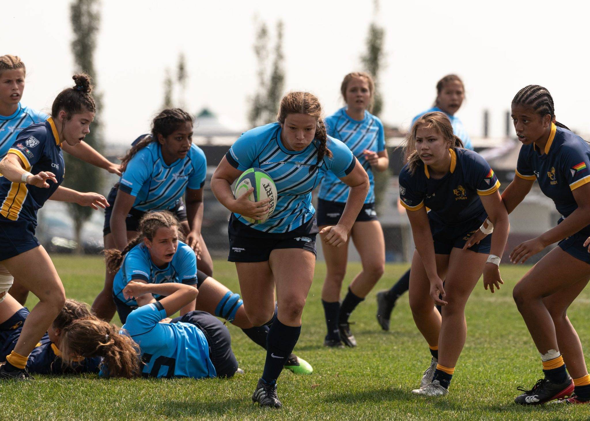 <p>Drew Spencer in action at the U16 Western Canadian Championships. (Adrian Brown/Rugby Ontario)</p>
