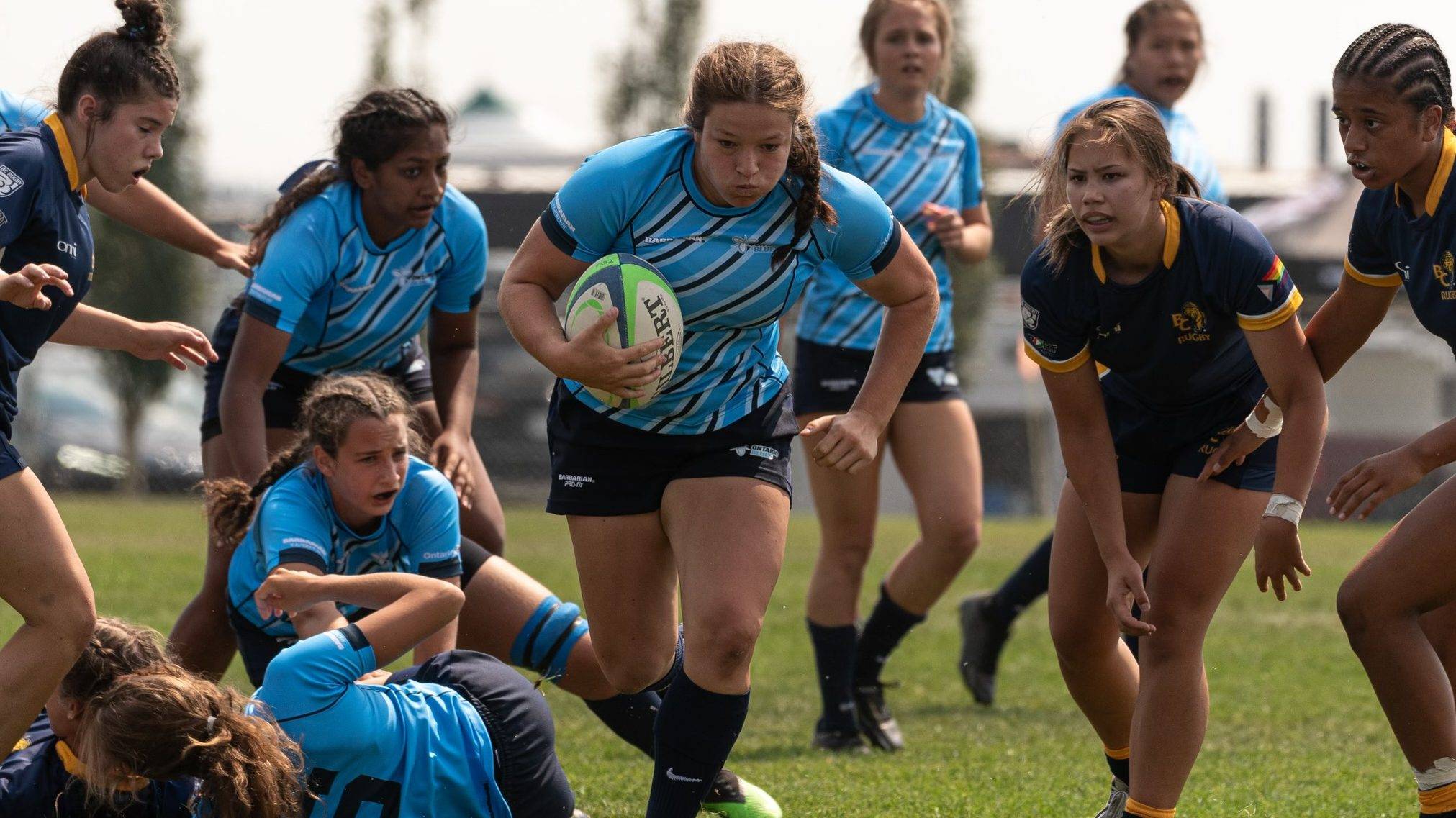 <p>Drew Spencer in action at the U16 Western Canadian Championships. (Adrian Brown/Rugby Ontario)</p>
