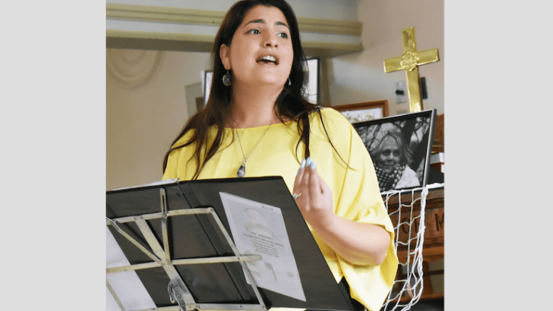 <p>WE WILL SEE YOU THROUGH- Jenica Hammett performs a Suzanne Pasternak-penned song at the 2023 Mariners’ Service at South Bay United Church. (Jason Parks/Gazette Staff)</p>
